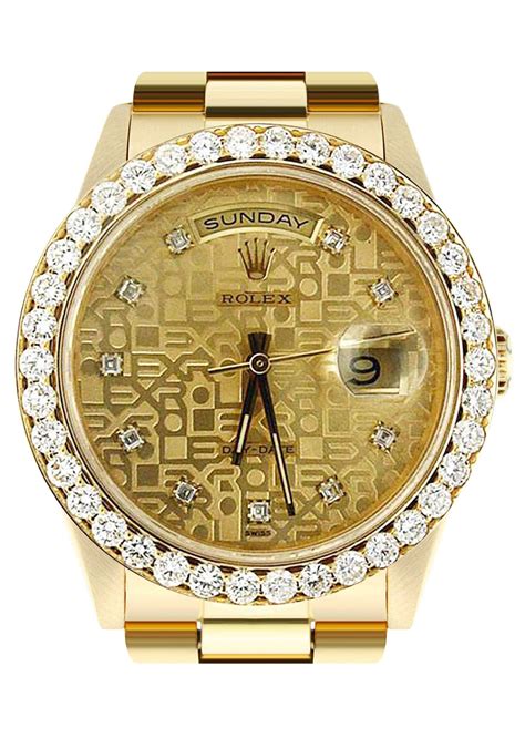 rolex gold face diamond36mm|rolex diamond dial bezel.